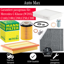 Filterset Inspektionspaket MERCEDES C-KLASSE W205 | M274 | C160 C180 C200 C250 Filterset Inspektionspaket MERCEDES C-KLASSE W205 | M274 | C160 C180 C200 C250