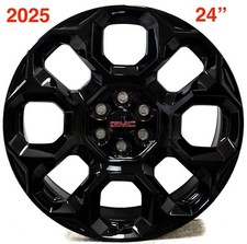4 New Gmc Sierra Yukon Denali Factory Gm Oem Gloss Black 24 Wheels Rims Sfg