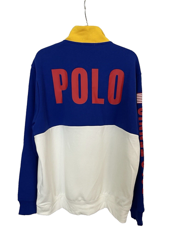 Polo Ralph Lauren Tennis Men's Sweatshirt Big Pony Embroidered Blue Size XL $168 - Picture 2 of 7