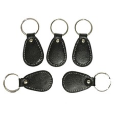 5pcs 125KHz RFID ID EM4100 Proximity Induction Leather Tag Keyfob Access Control