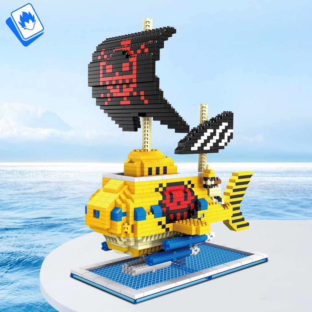 Brihappen Set Mattoncini Nave Pirata con Luci 1100 pezzi