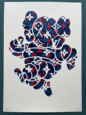 Chum/BFF/Begleiter - mehrere Varianten - großer signierter Death NYC Kunstdruck - Kaws