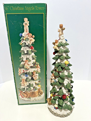 Kirkland Cedar Creek Cherub Christmas Angel Tower Music Instruments Figurine