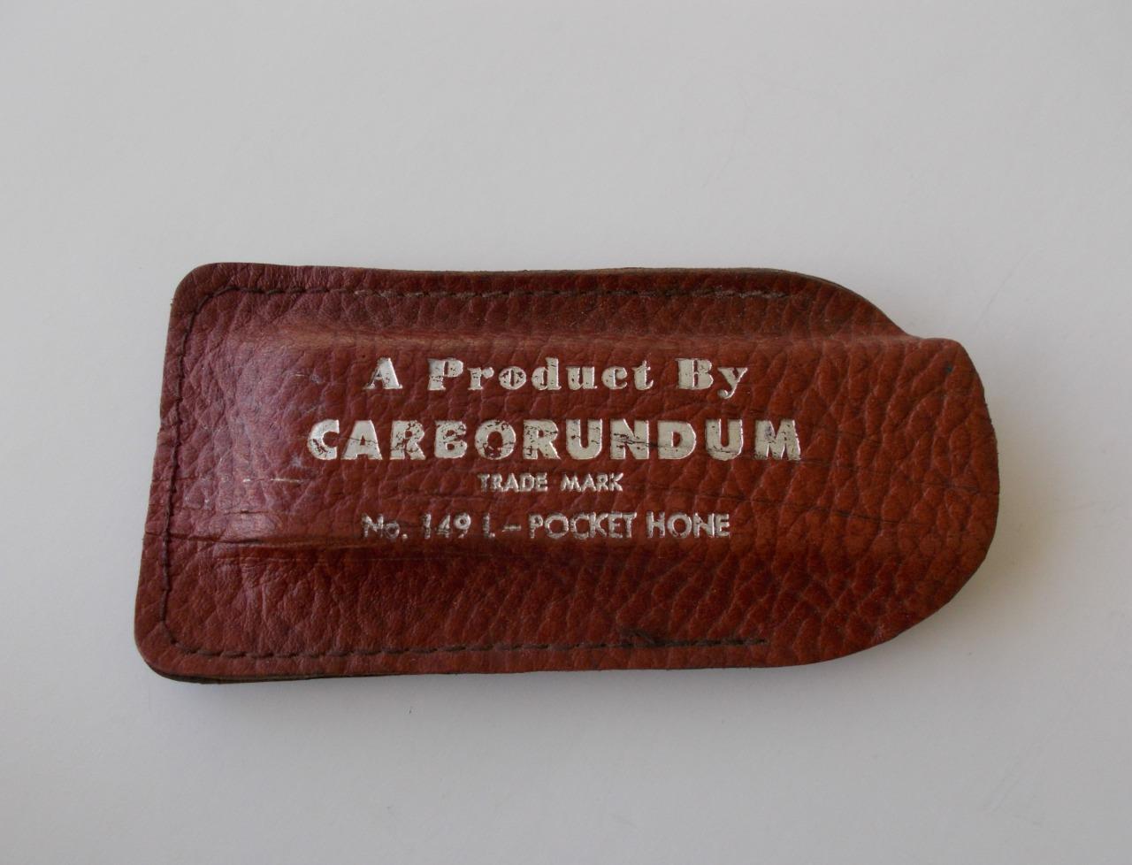 Vintage Honing Stone w/Case "A Product By Carborundum No. 149L Pocket