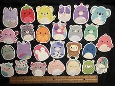 LOT of 10 pieces random SQUISHMALLOWS stickers cute animals kellytoy characters