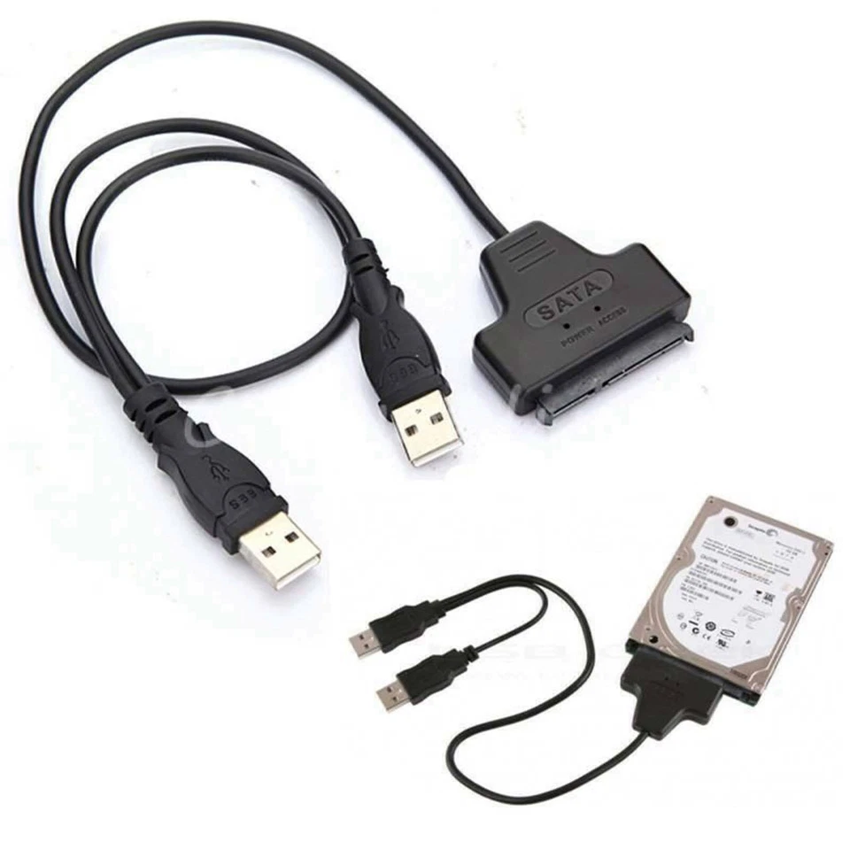 USB 2.0 to 2.5inch HDD 7+15pin SATA Hard Drive Cable Adapter For SATA SSD & HDD - Image 2 of 4