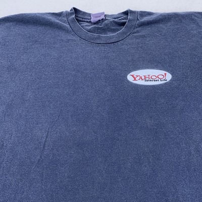 Vtg Yahoo Internet Life Shirt Mens XL 90s Promo YIL Dot Com Computer Tech Tee