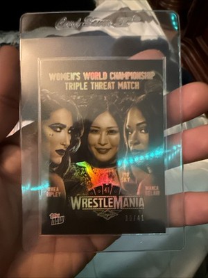 2025 Topps Now WWE #WM5SSP Rhea Ripley Iyo Sky Bianca Belair. 30/41 ! 