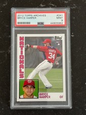 2012 Topps Archives SP #241 BRYCE HARPER RC PSA 9 MINT