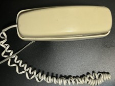 Vintage AT T Trimline 210 Telephone Corded Phone Mountable Beige Color 