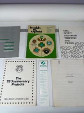 Vintage Girl Scout Booklet Lot &ndash; Uniforms, Leaders Guides, Worlds to Explore