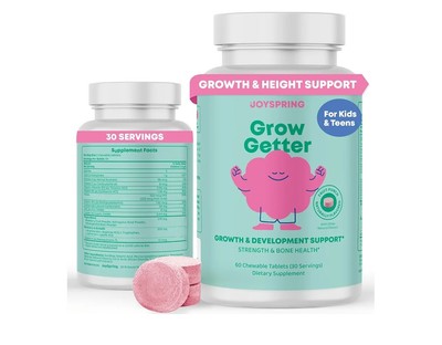 JoySpring Growth Vitamins for Teens & Kids Supports Height & Bone Health 60ct