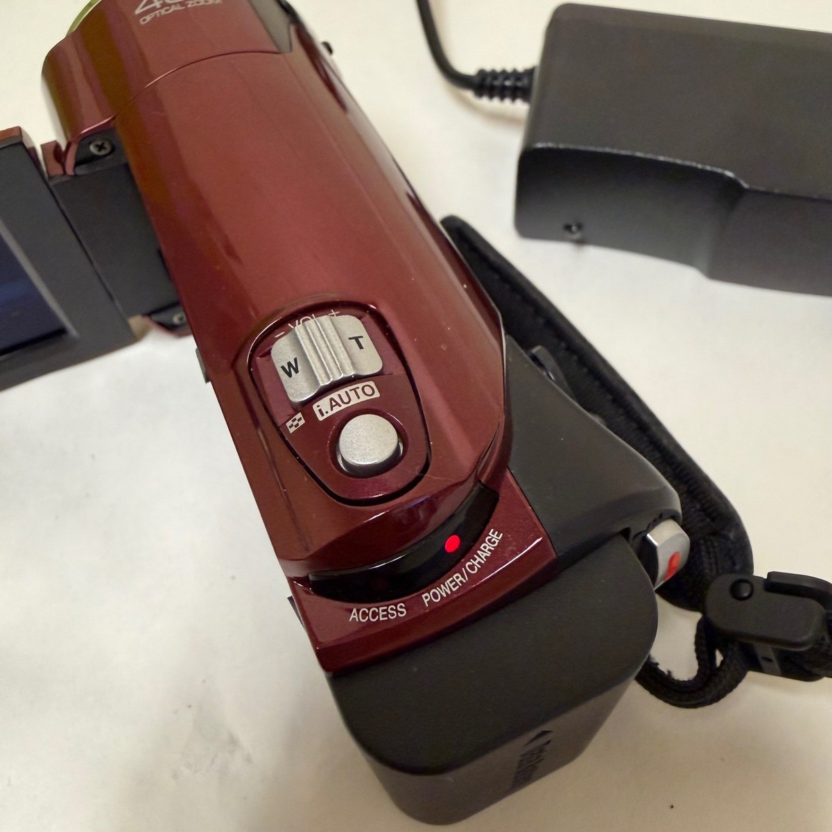 JVC Everio GZ-HM30 HD Camcorder Red 40x Optical Zoom Minolta Lens