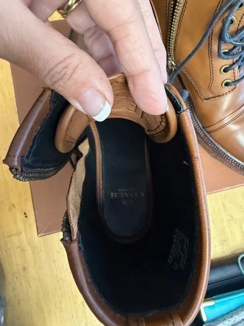 Coach Men’s Henry Boots (Q6194) BROWN 8.5 NEW IN BOX  SIDE ZIP - Image 4 of 4