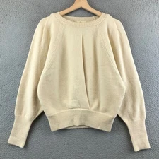 Elan Cream Knit Dolman Sleeve Sweater Size Small Pullover Casual Chic S