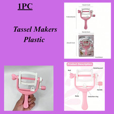 Tassel Makers Plastic Pink Pom Pom And Tassel Rolling Maker DIY Tool Hand-Made