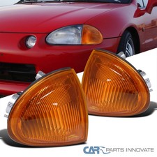 Fits Honda 93-97 Civic Del Sol Corner Lights Turn Signal Lamps Amber Leftright