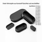 Oval Kunststoff Rohr Einsatz Stecker Endkappen Stuhlfüße Rohrendkappe Armaturen