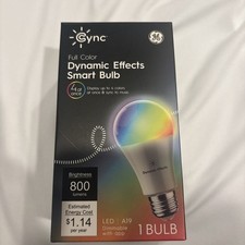 GE Cync Dynamic Effects WiFi Smart Bulb - 800 Lumens - Dimmable