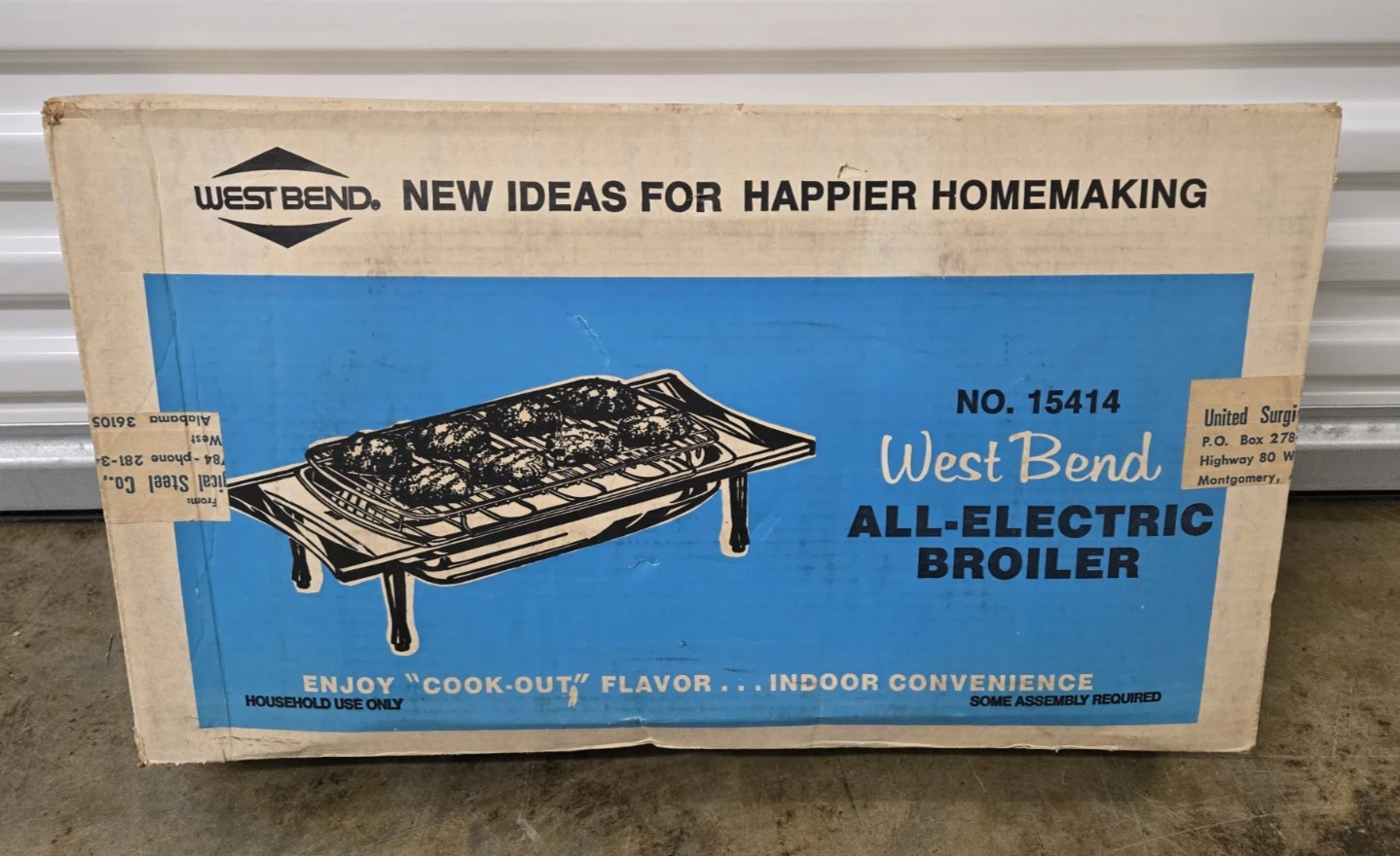 Vintage West Bend Electric Indoor Table Top Counter Grill Broiler 15414, NEW
Opens in a new window o