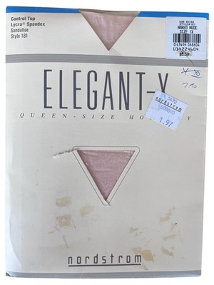 Nordstrom Elegant-X Pantyhose Naked Nude Color Size 1X Queen Control Top 181