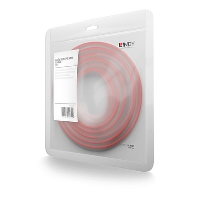 Lindy 45623 S/FTP Cat6 Kabel, rot, 2.00m  LSOH, inkl. Testprotokoll