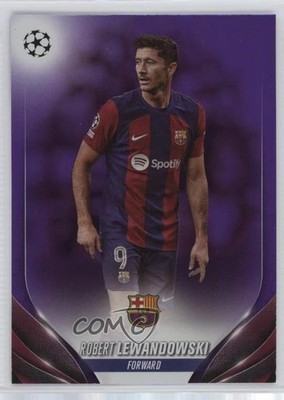 2023 Topps UEFA Club Competitions Purple Foil /299 Robert Lewandowski #11 0j5z