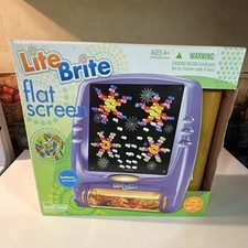 Lite Brite Flat Screen Peg Art Light Toy Set, New battery, Tested, Works