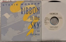 SOUL R&B Stevie Wonder Ribbon In The Sky Motown 1639 1982 NM PROMO Pic Slv