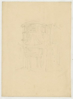 Friedrich Wilhelm Fairholt - Bleistiftzeichnung - Grand Tour - Architekturstudie