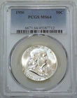 1956 Franklin Half Dollar PCGS MS64 98% FBL Frosty White PQ New Holder #Q274D