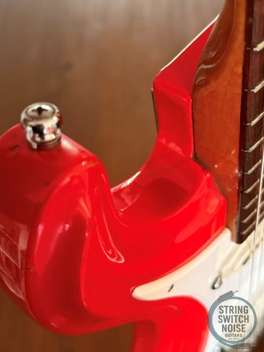 Guyatone LG-150T Guitar, “Mosrite” Offset, Fiesta Red, RARE, 1967-68 Vintage - Picture 21 of 21