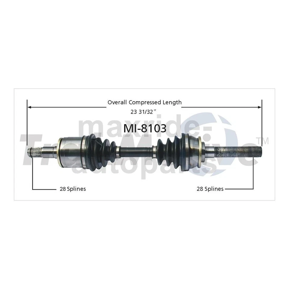 Front Passenger Driver Side CV Axle Joint Fits 2000 1994 1995 Mitsubishi Montero - Image 3 of 3