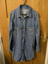 The Boxy Denim Playsuit UK8
