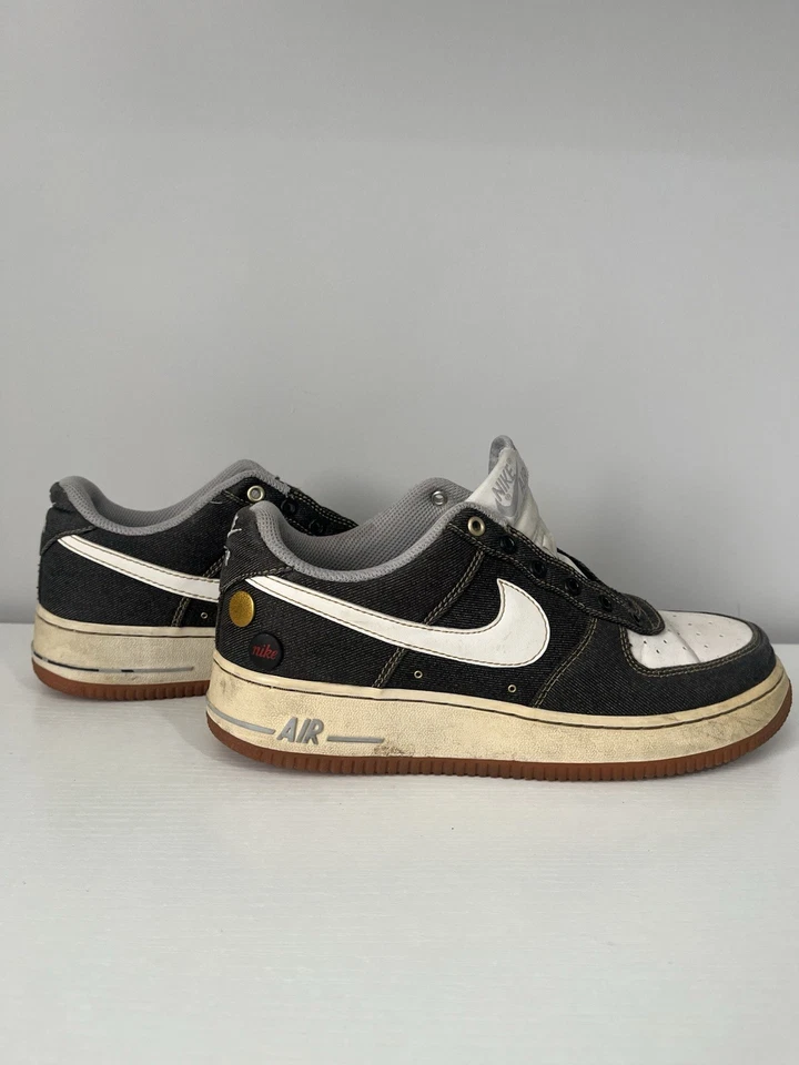Size 6 - Nike Air Force 1 '07 Low Black Denim Limited Edition - Image 2 of 4