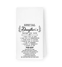 Daughter From Mom Recipe For Love Kitchen Towels Housewarming Dish 16x24 Inch