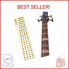 MoonEmbassy Bass Guitar Fretboard Note Map Decals/Stickers,4-String Bass Guitar
