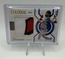 2021 Panini National Treasures Colossal Materials Ian Anderson Gold /25 Braves