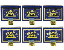 Triangle Billiard/Pool Cue Chalk - Blue - 6 Pack/72 Pieces