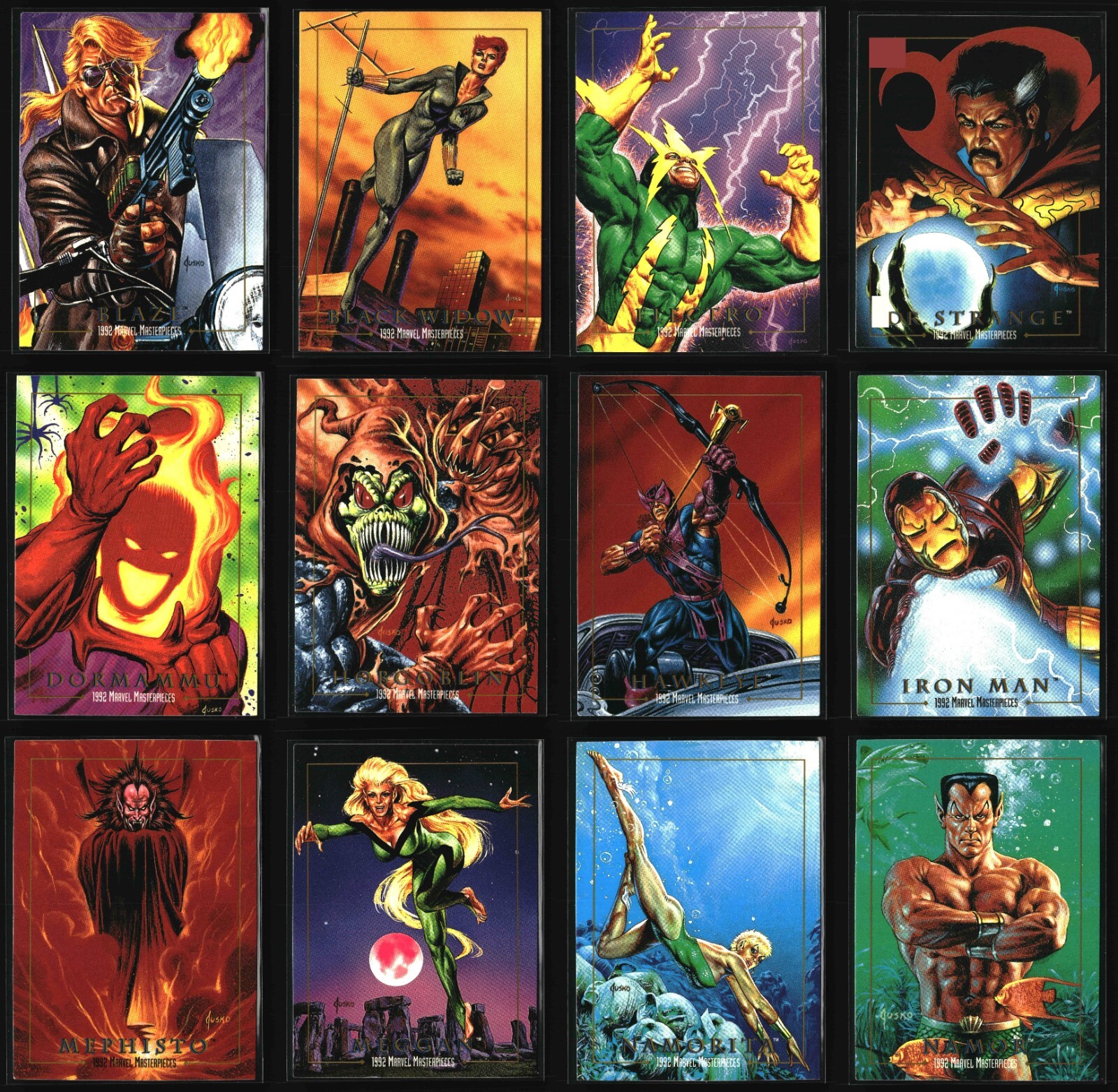 1992 SkyBox - Marvel Masterpieces - #1-#100 Set Building - Updated 12/12