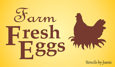 STENCIL Farm Fresh Egg Hen Nest Chicken Country French Farmhouse DIY Craft Signs