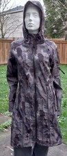 Ilse Jacobsen Hornbaek Brown Camo Raincoat Pristine Lknew Size 38 Eu 8/8.5 Us