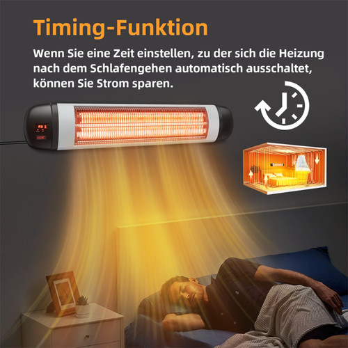 Infrarot Heizstrahler Terrasse 2500/1650/850 W Infrarotstrahler Timer DHL - Bild 7 von 10