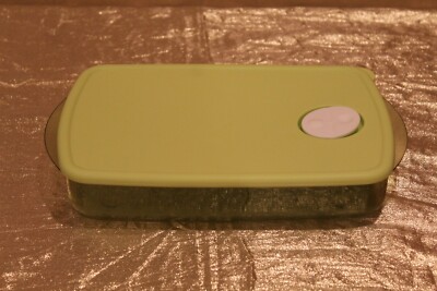 New Tupperware Rock N Serve Rectangle Microwaveable Container 1.5L Lime Color
