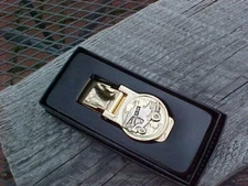 WILLYS WWII JEEP Gold Chrome Money Clip Gift Boxed NOS Classy Ol Skool Unique