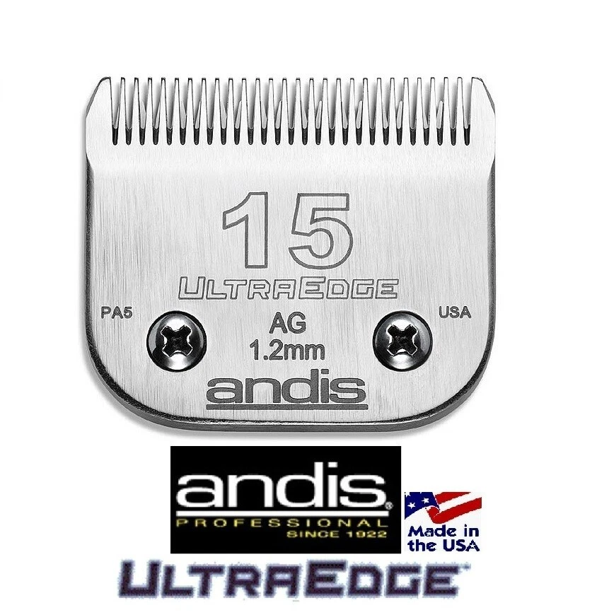 Andis ULTRA EDGE 15 Blade 3/64"-1.2mm Horse Dog Pet*Fits Most Oster,Wahl Clipper