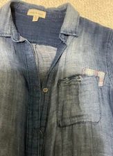 Cloth & Stone Vintage Denim Button down Shirt Size L