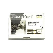 Essential Dental Systems 140-0 Flexi-Post Stainless Steel #0 Yellow 30/Pk BULK!