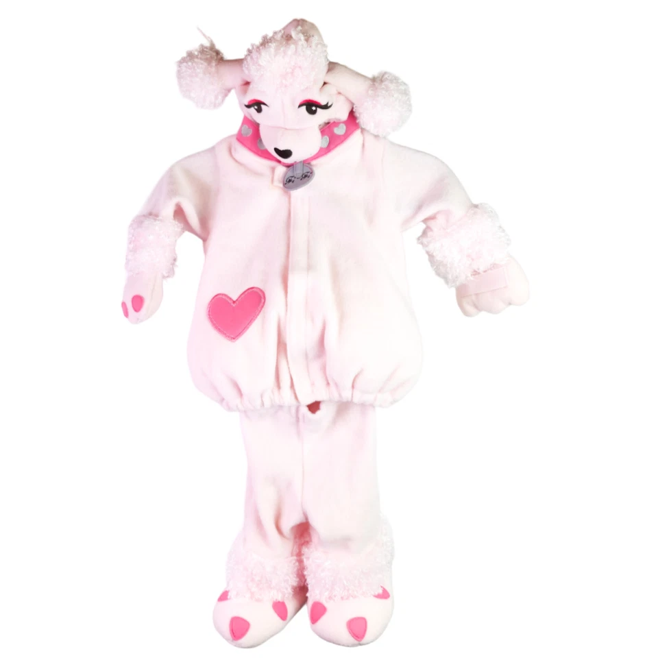 Antiguo Disfraz de Halloween Caniche Rosa Azul Marino Cálido Sudadera con Capucha Chaqueta con Pantalones TALLA 6-12 meses Foto 3 de 4