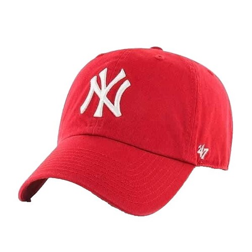 Red New York Yankees Cuffed Beanie w/ Embroidered NY Logo | eBay display picture 1